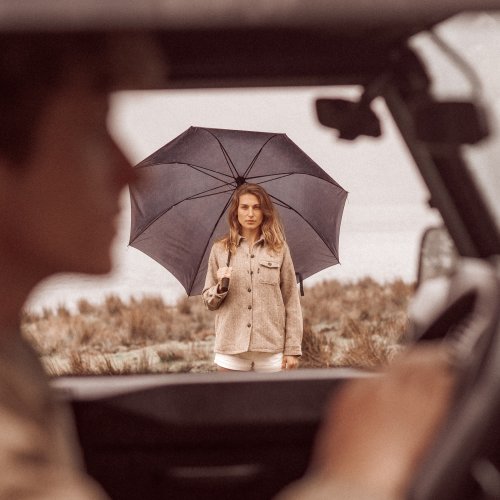 Surchemise tweed de laine