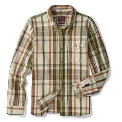 Surchemise en twill épais Olive Green Checks - Packshot 3 / 7