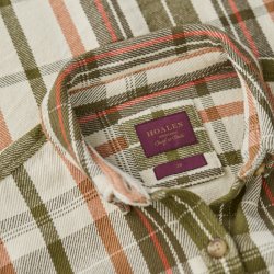 Surchemise en twill épais Olive Green Checks - Vue détail 3 / 7