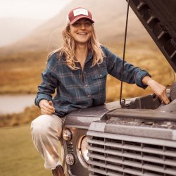 Chemise à carreaux en flanelle Blue Grey Checks - Vue extérieure 2 / 7