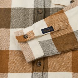 Chemise à carreaux en flanelle Olive Green Vichy - Vue détail 4 / 9