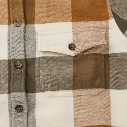 Chemise à carreaux en flanelle Olive Green Vichy - Vue détail 6 / 9
