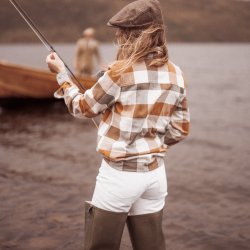 Chemise à carreaux en flanelle Olive Green Vichy - Vue extérieure 1 / 9
