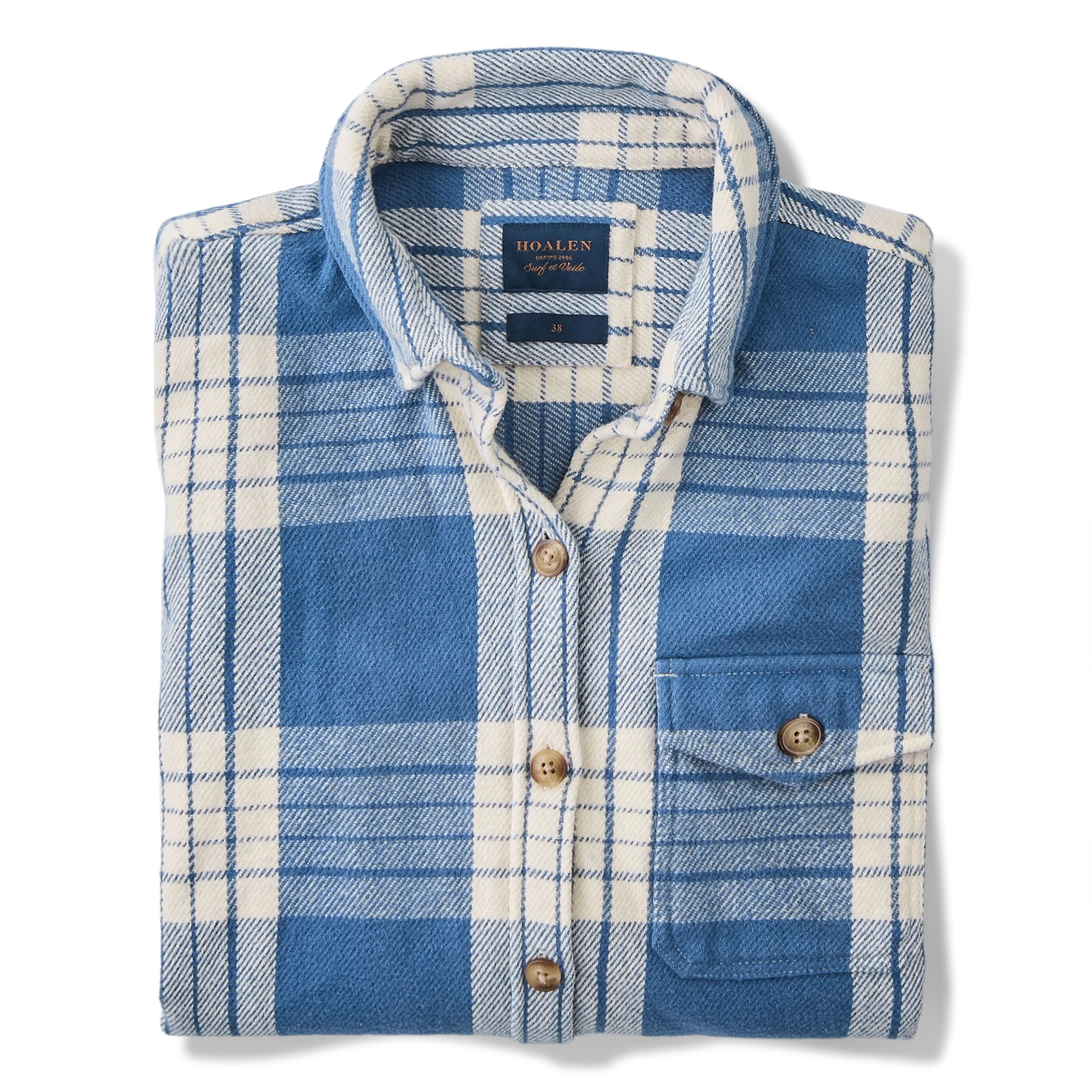 Surchemise en twill brossé Denim Checks - Packshot 2 / 7