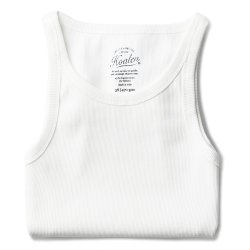 Débardeur jersey côtelé épais Off White - Packshot 1 / 1