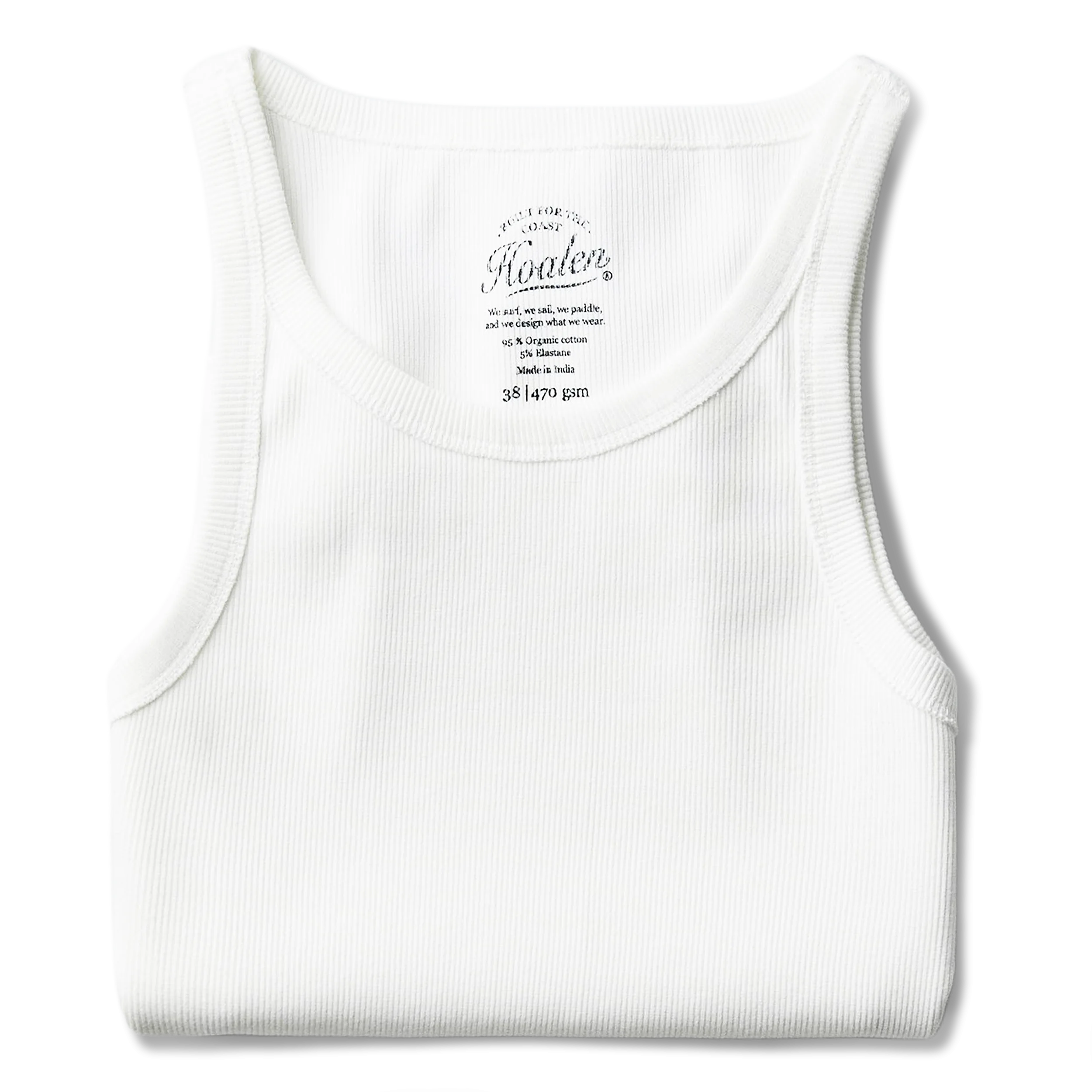 Débardeur jersey côtelé épais Off White - Packshot 1 / 3