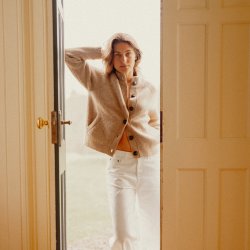 Gilet en laine Camel - Vue extérieure 2 / 7
