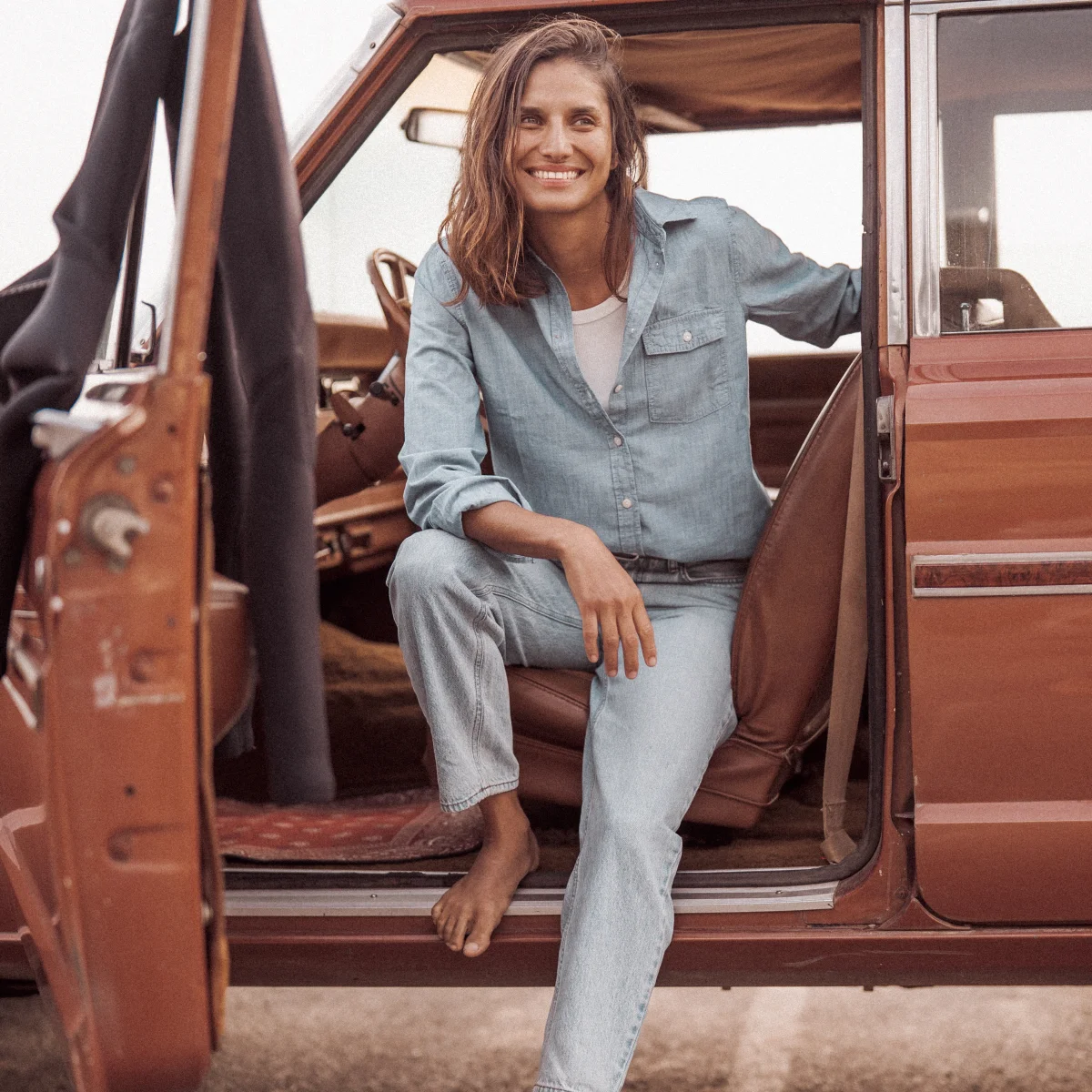 Chemise en chambray