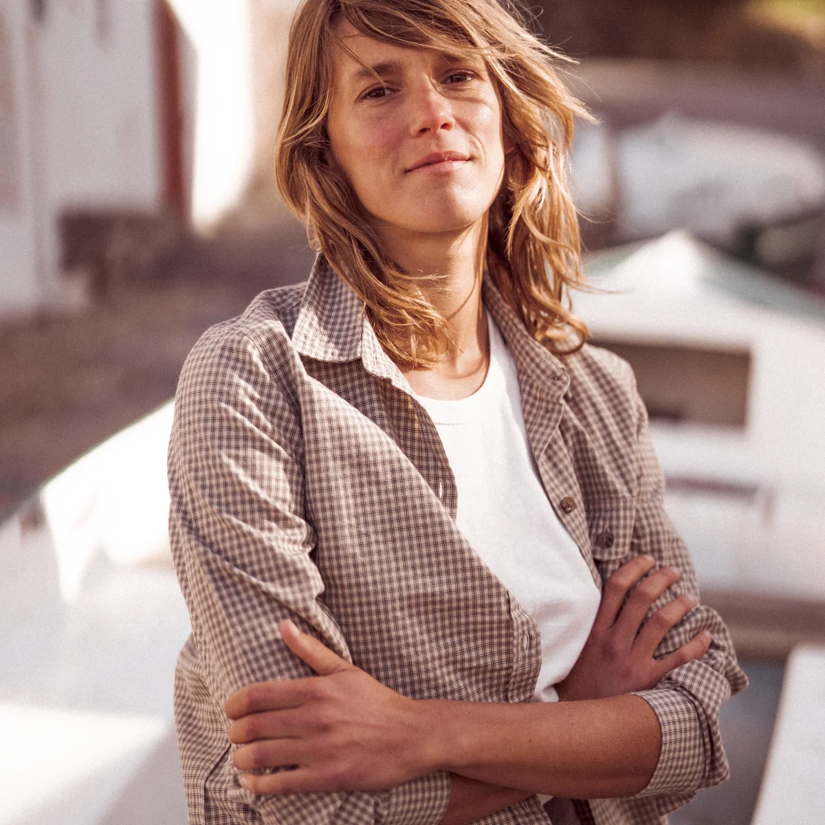 Chemise à carreaux en flanelle légère